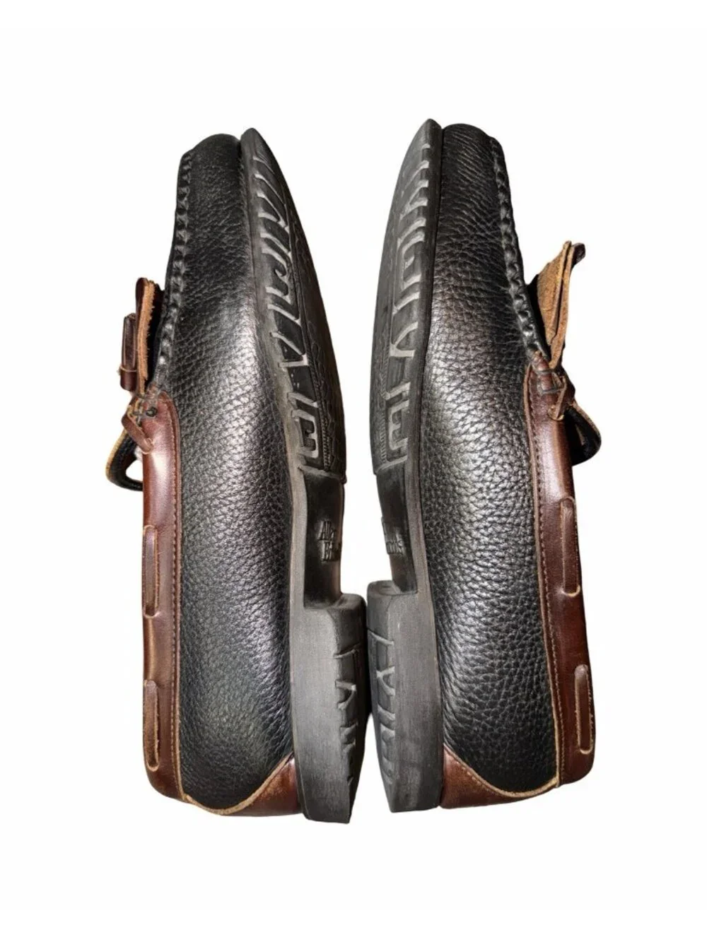 Allen Edmonds Nashua Tassel Leather Loafer Brown Black Shoes Size 11D Preppy
